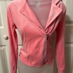Juicy Couture Pink Moto Sweatshirt Hoodie